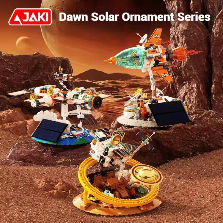 Dawn Solar Powered Rotating Rocket Ship Building Blocks Set (CK026)