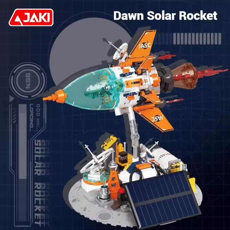 Dawn Solar Powered Rotating Rocket Ship Building Blocks Set (CK026)