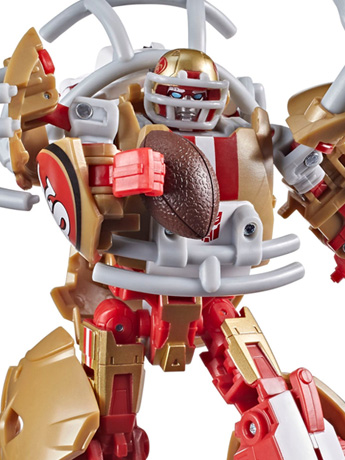 Transformers Collaborative NFL x Transformers San Francisco 49ers Goldrush Action Figure Gallery Image 2