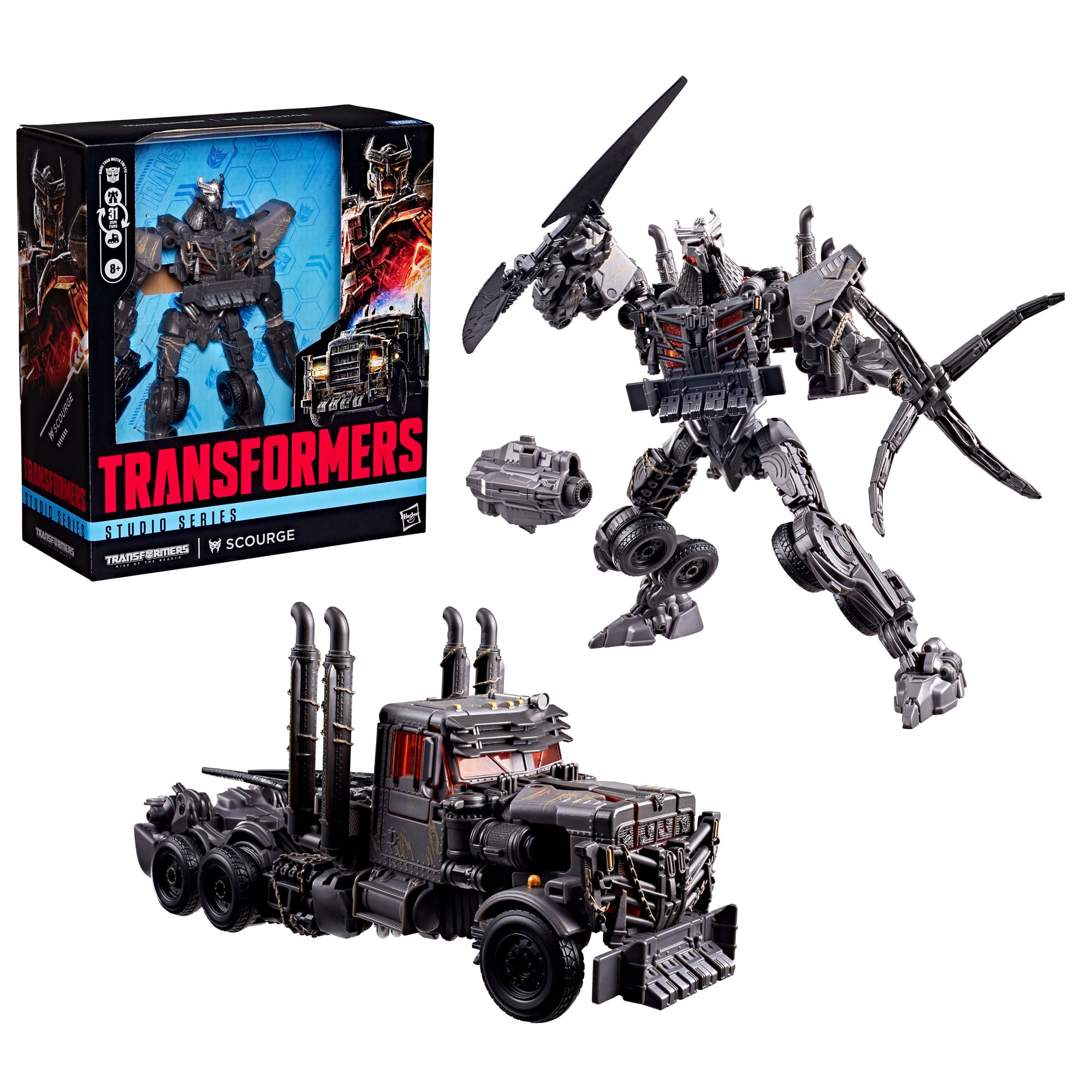 Transformers: Rise of the Beasts Studio Series Leader Class Scourge Action Figure Gallery Image 6