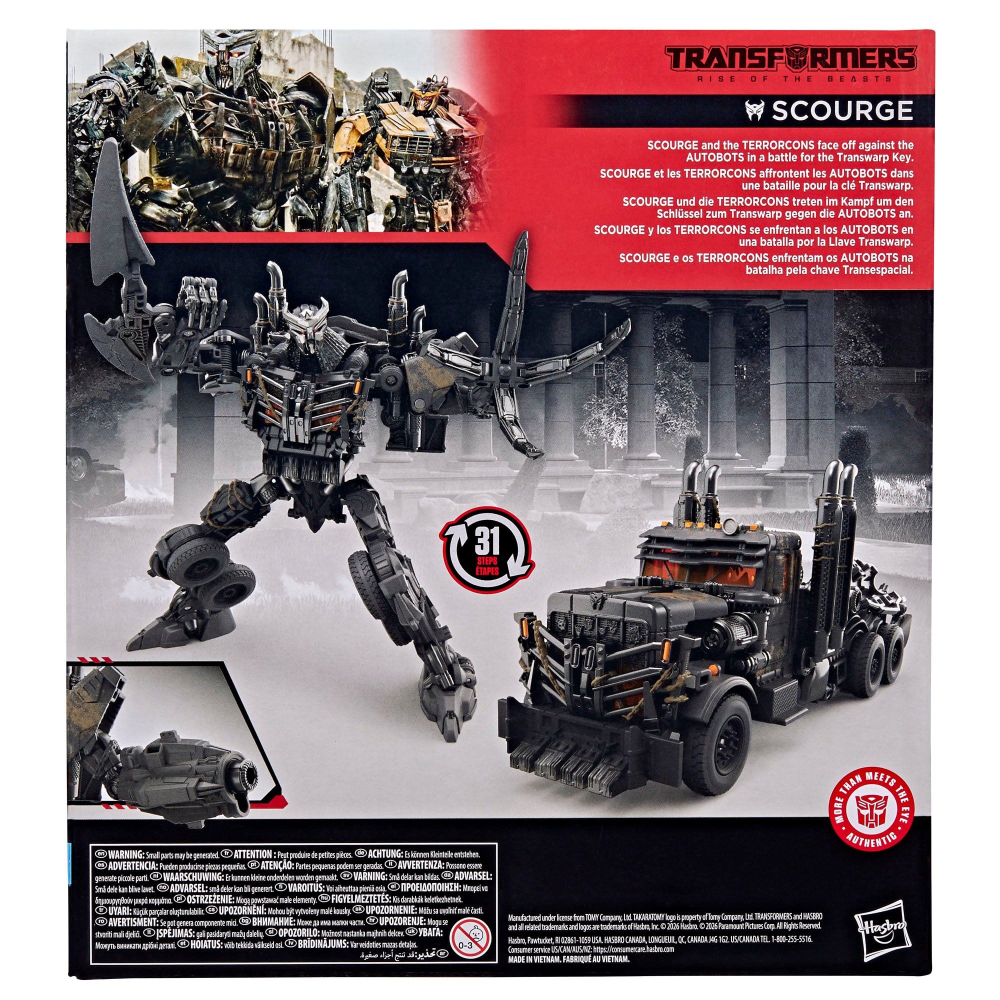 Transformers: Rise of the Beasts Studio Series Leader Class Scourge Action Figure Gallery Image 8