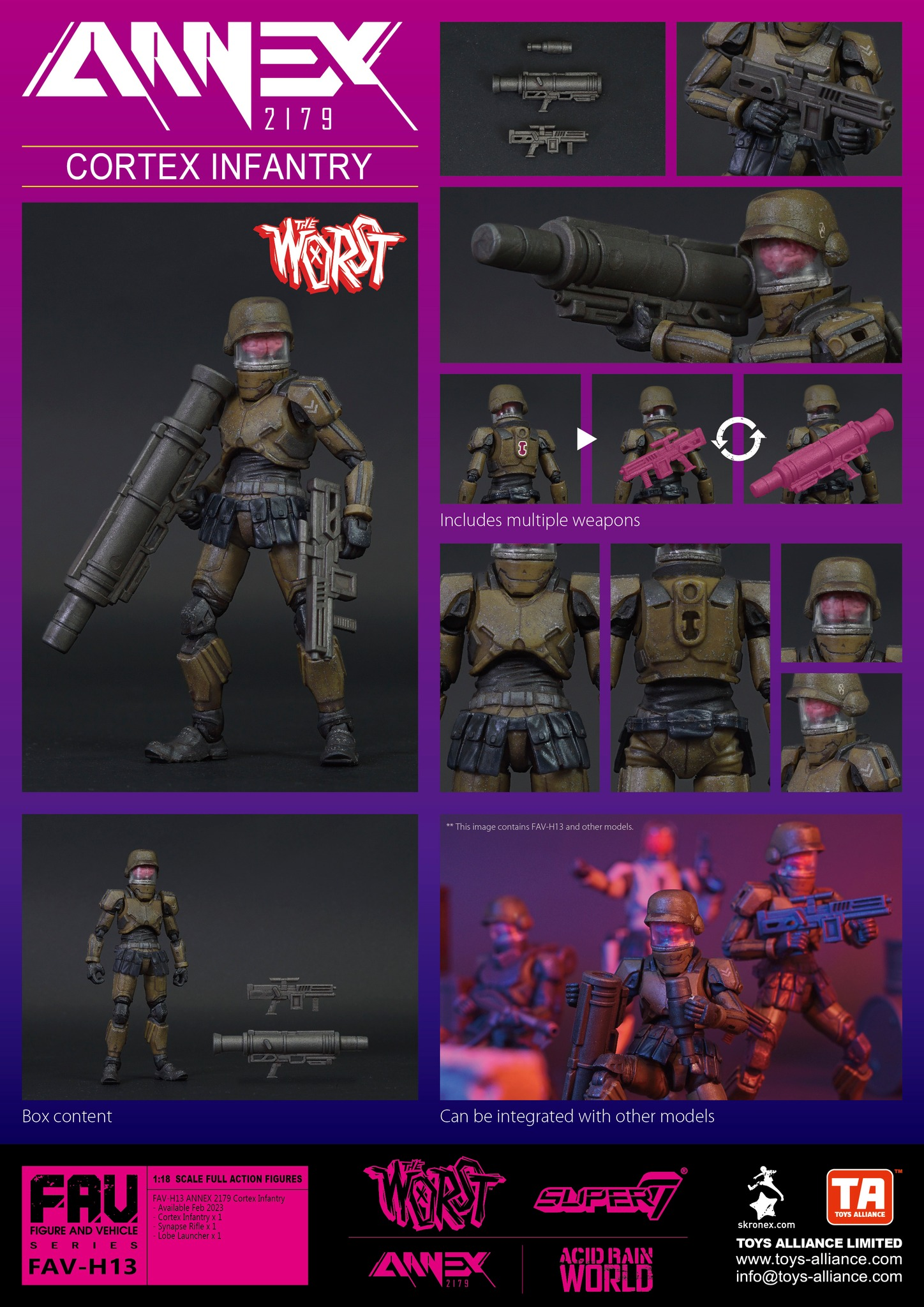 The Worst x Annex 2179 FAV-H13 Cortex Infantry 1/18 Scale Action