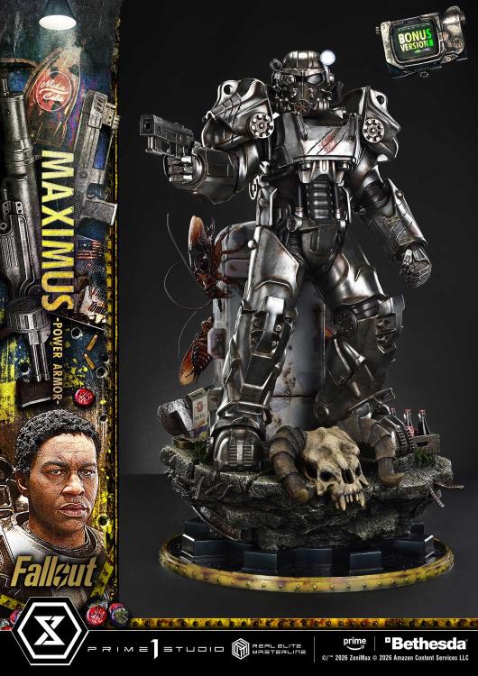 Fallout (TV Series) Real Elite Masterline Maximus (Power Armor Deluxe Ver.) 1/4 Scale Limited Edition Statue (With Bonus) Gallery Image 4