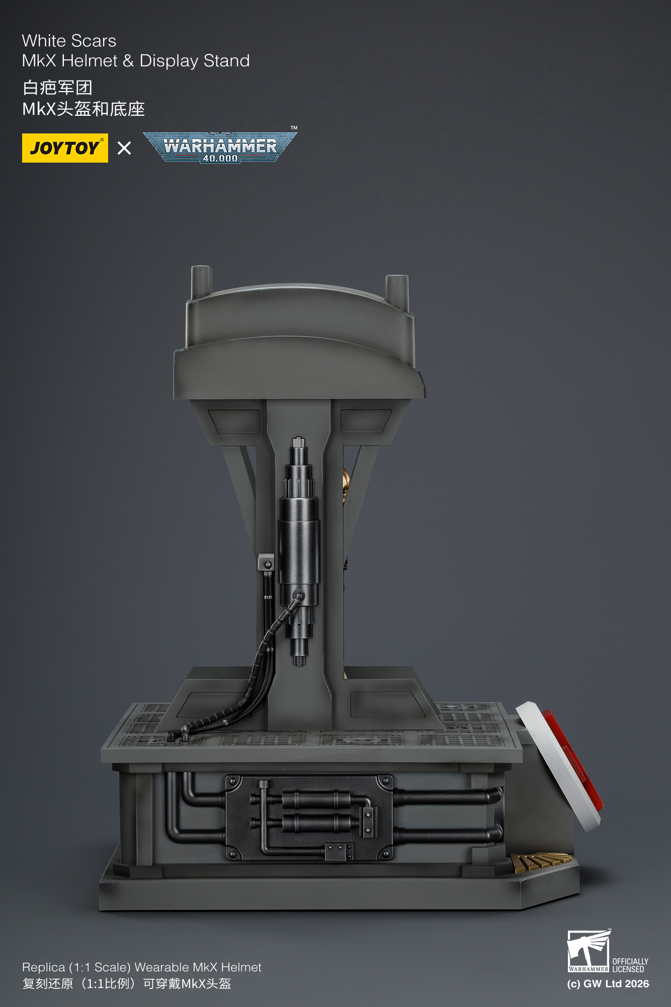 Warhammer 40,000 White Scars Mk X 1/1 Scale Helmet Replica with Display Stand Gallery Image 27