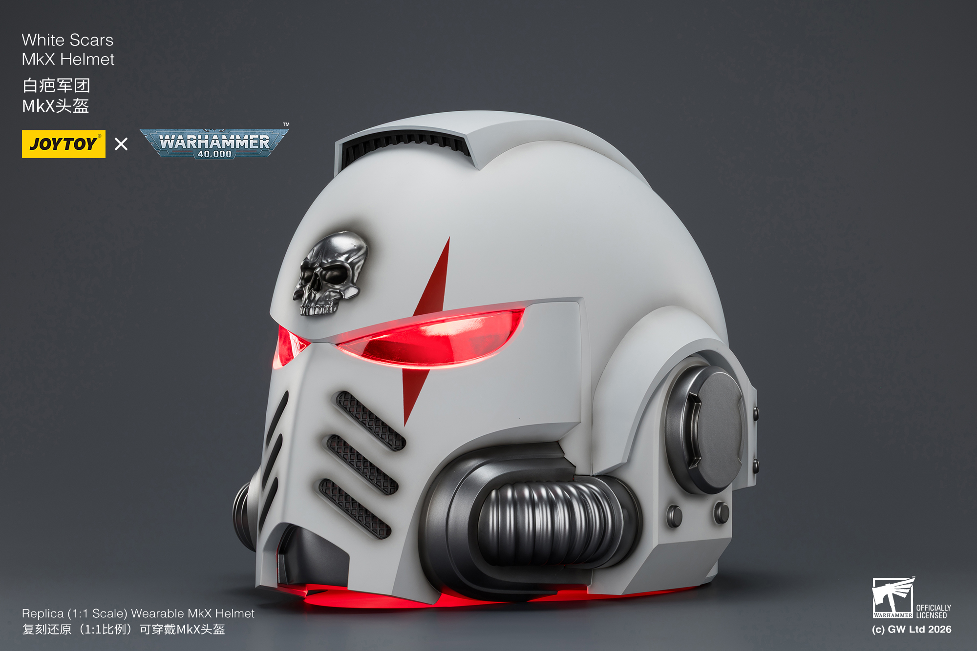 Warhammer 40,000 White Scars Mk X 1/1 Scale Helmet Replica Gallery Image 12