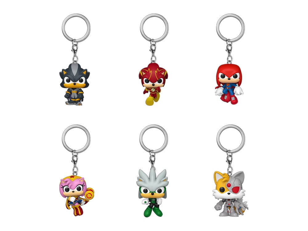 Justice League & Sonic Box of 12 Random Pocket Pop! Keychains Gallery Image 1