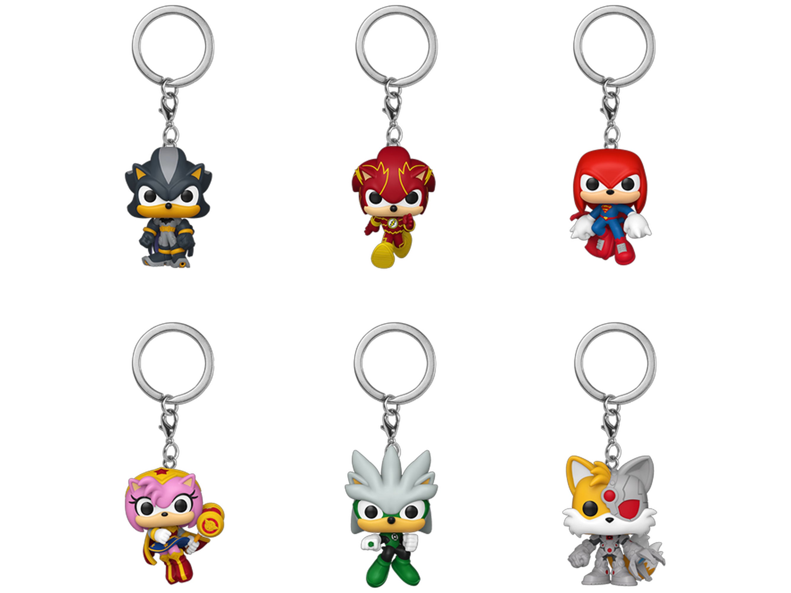 Justice League & Sonic Box of 12 Random Pocket Pop! Keychains Gallery Image 4