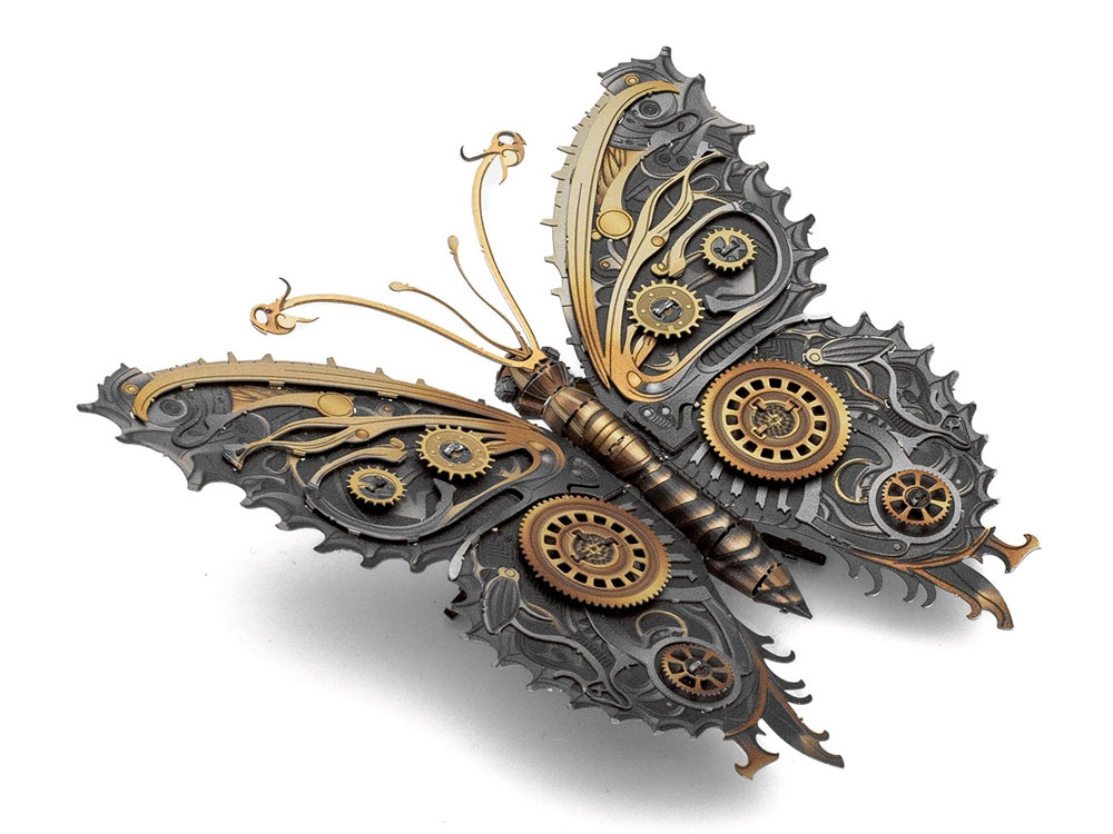 Metal Earth Steampunk Butterfly Model Kit Gallery Image 1