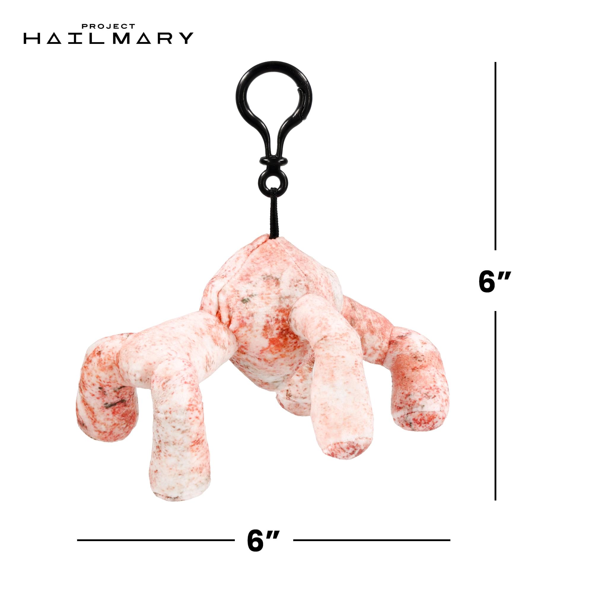 Project Hail Mary Pink Eridian Plush Backpack Clip Gallery Image 6