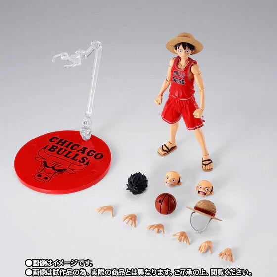 One Piece x NBA S.H.Figuarts Monkey D. Luffy (Chicago Bulls