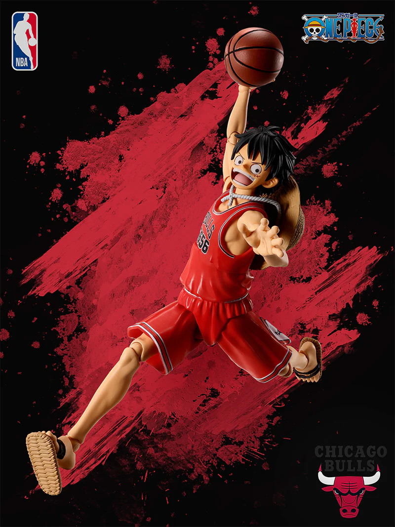 One Piece x NBA S.H.Figuarts Monkey D. Luffy (Chicago Bulls
