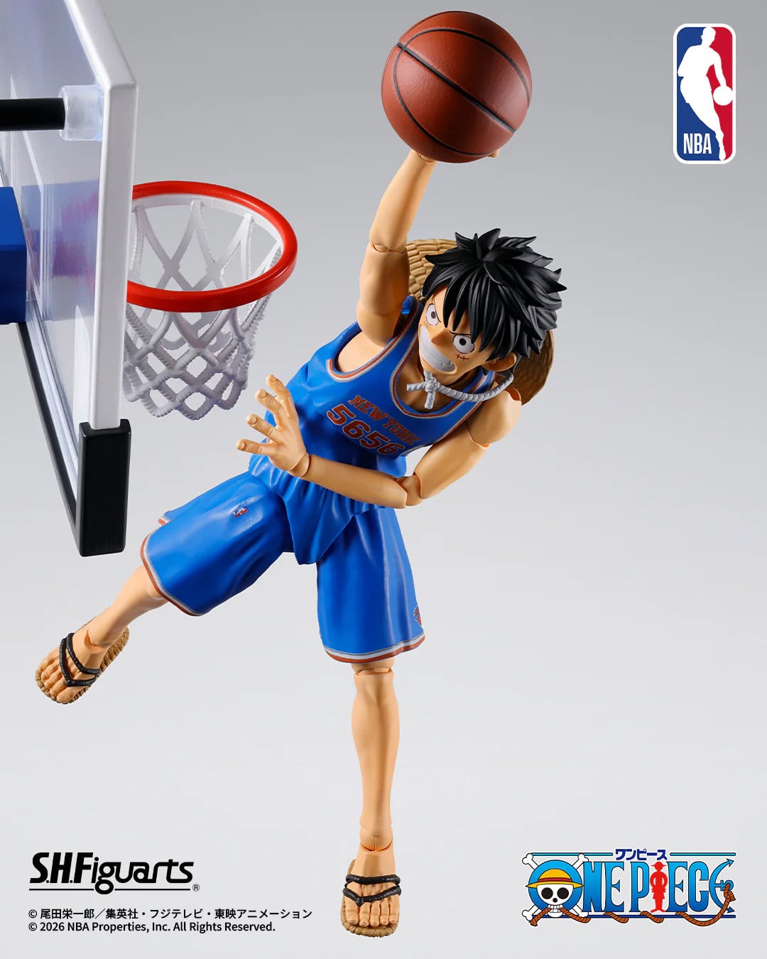 One Piece x NBA S.H.Figuarts Monkey D. Luffy (Golden State