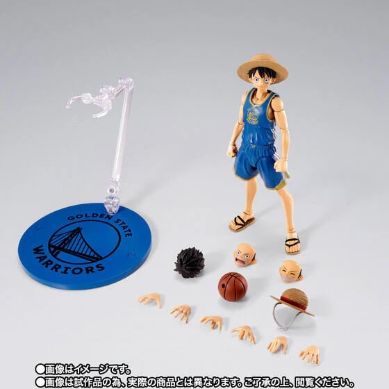 One Piece x NBA S.H.Figuarts Monkey D. Luffy (Golden State Warriors) Exclusive Action Figure Gallery Image 8