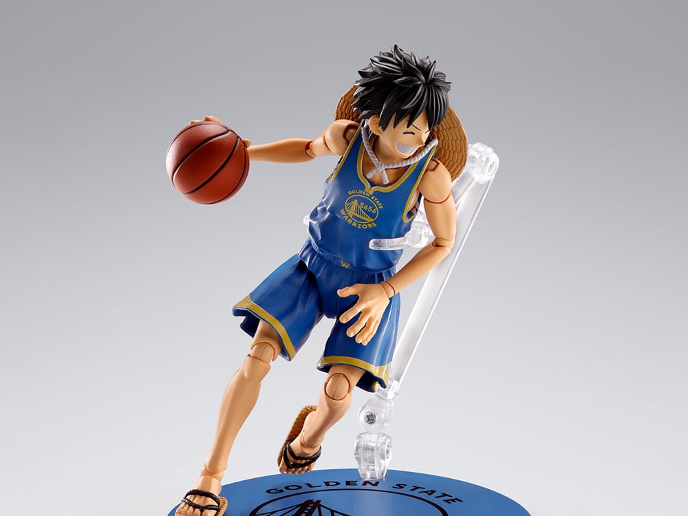 One Piece x NBA S.H.Figuarts Monkey D. Luffy (Golden State Warriors) Exclusive Action Figure Gallery Image 1