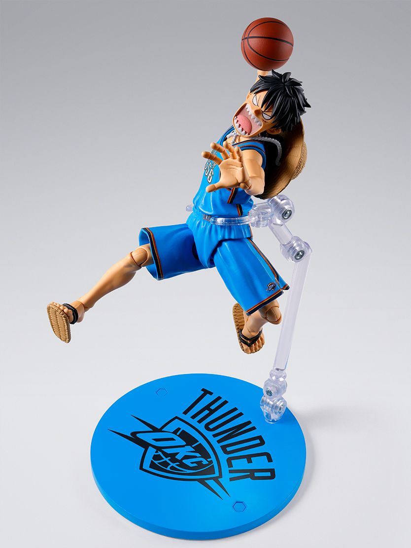 One Piece x NBA S.H.Figuarts Monkey D. Luffy (Oklahoma City Thunder) Exclusive Action Figure Gallery Image 5