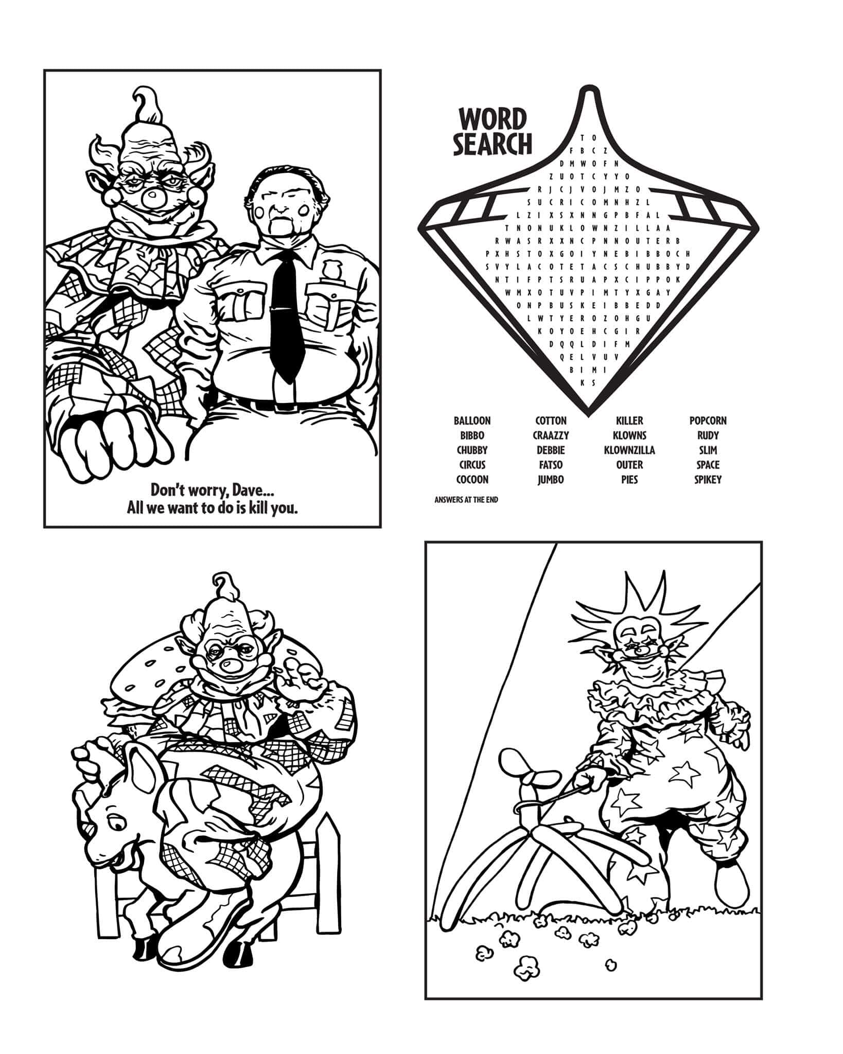 Killer Klowns from Outer Space Activity Book Gallery Image 3