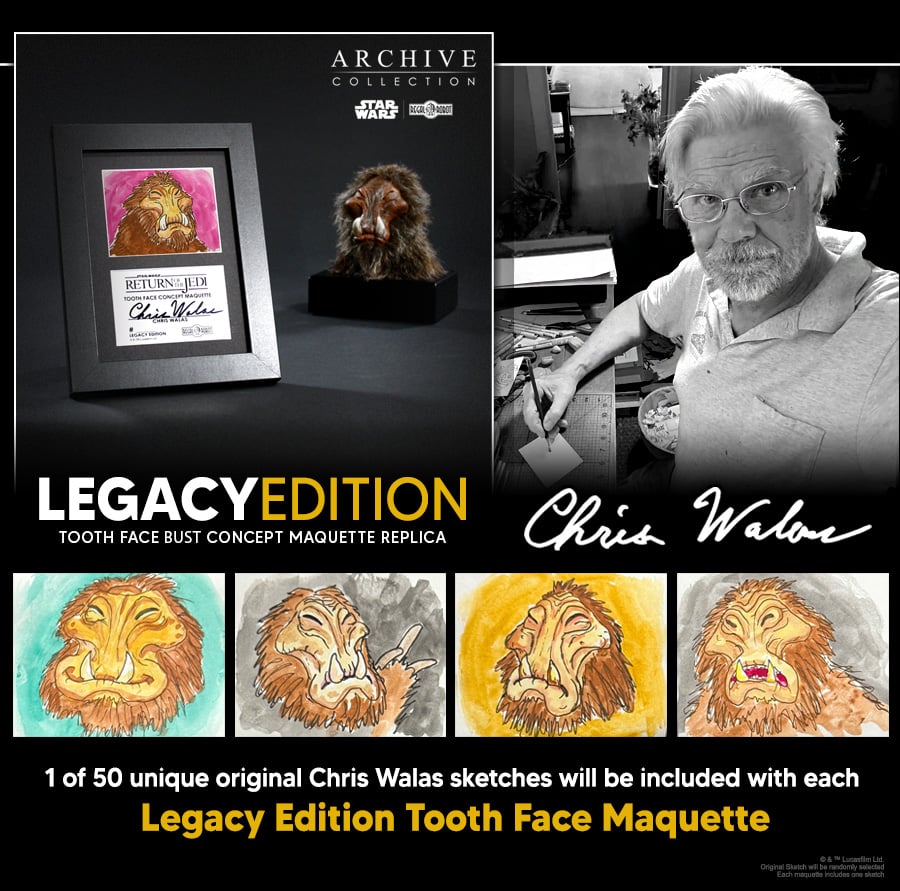 Star Wars: Return of the Jedi Tooth Face (Legacy Edition) Concept Maquette Replica Gallery Image 9