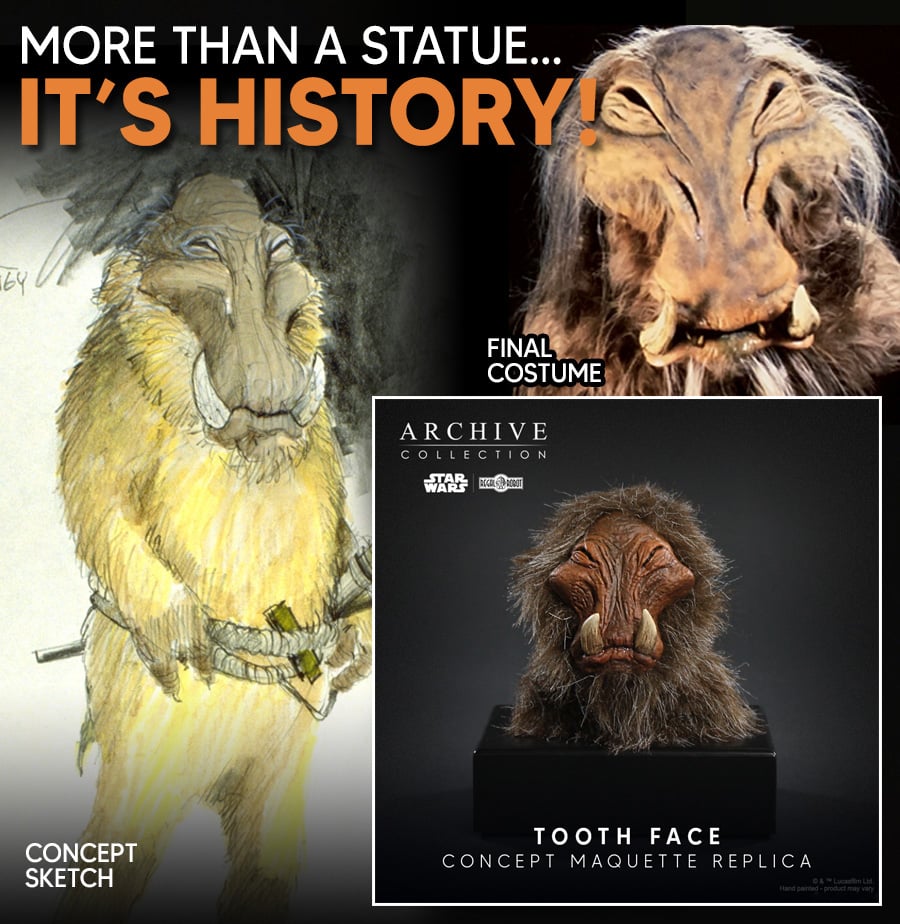 Star Wars: Return of the Jedi Tooth Face (Signature Edition) Concept Maquette Replica Gallery Image 10