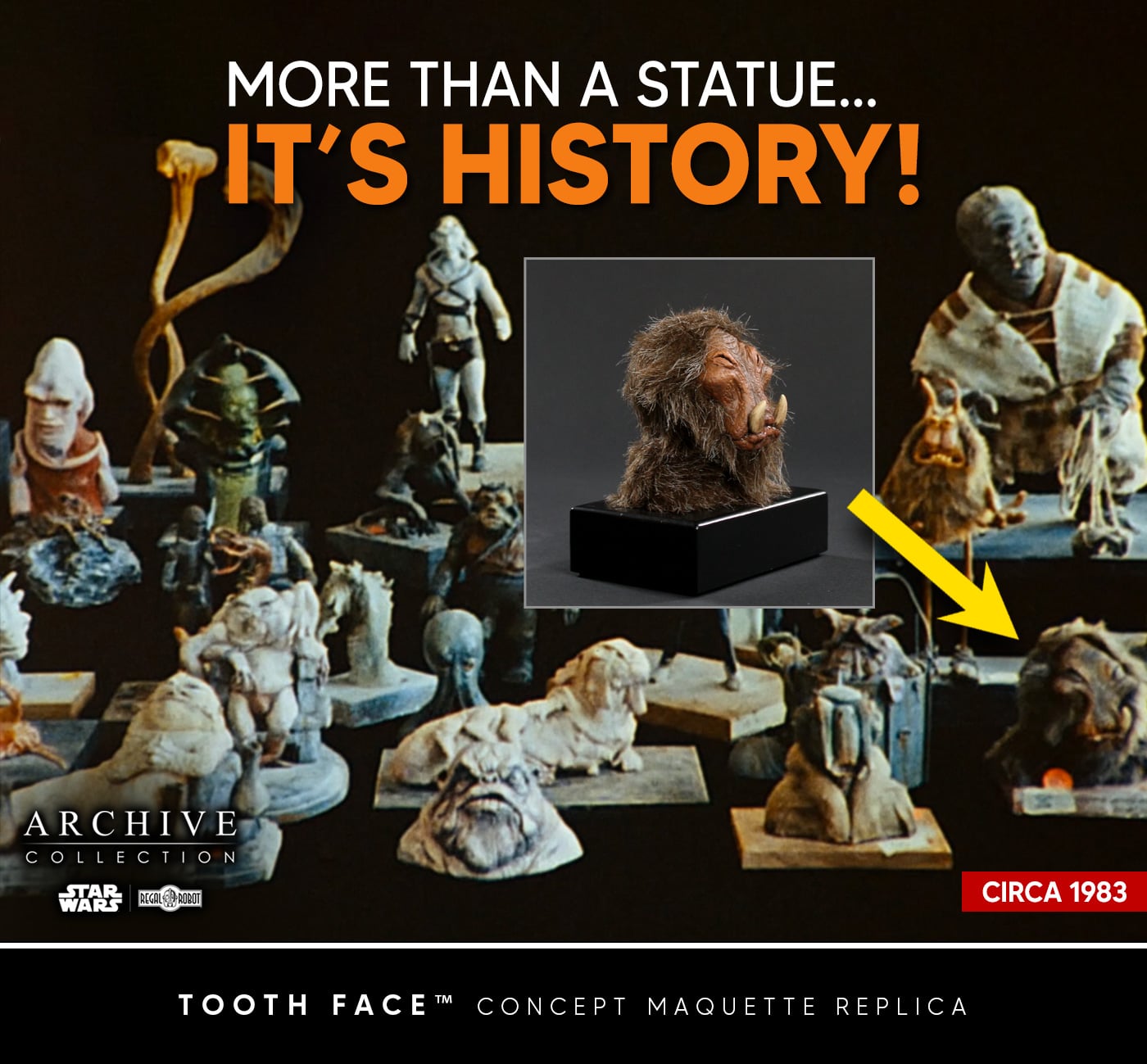 Star Wars: Return of the Jedi Tooth Face (Signature Edition) Concept Maquette Replica Gallery Image 12