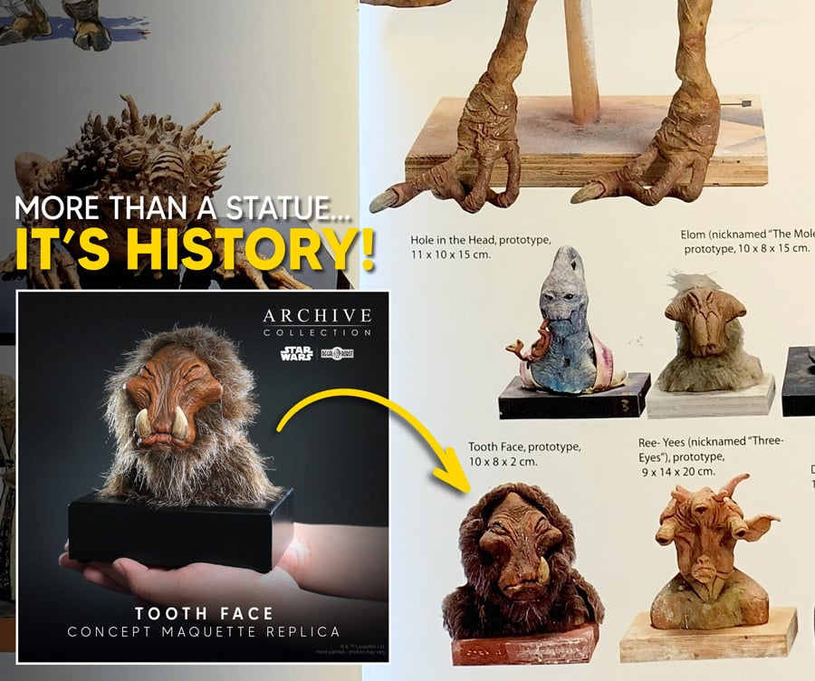 Star Wars: Return of the Jedi Tooth Face (Signature Edition) Concept Maquette Replica Gallery Image 11