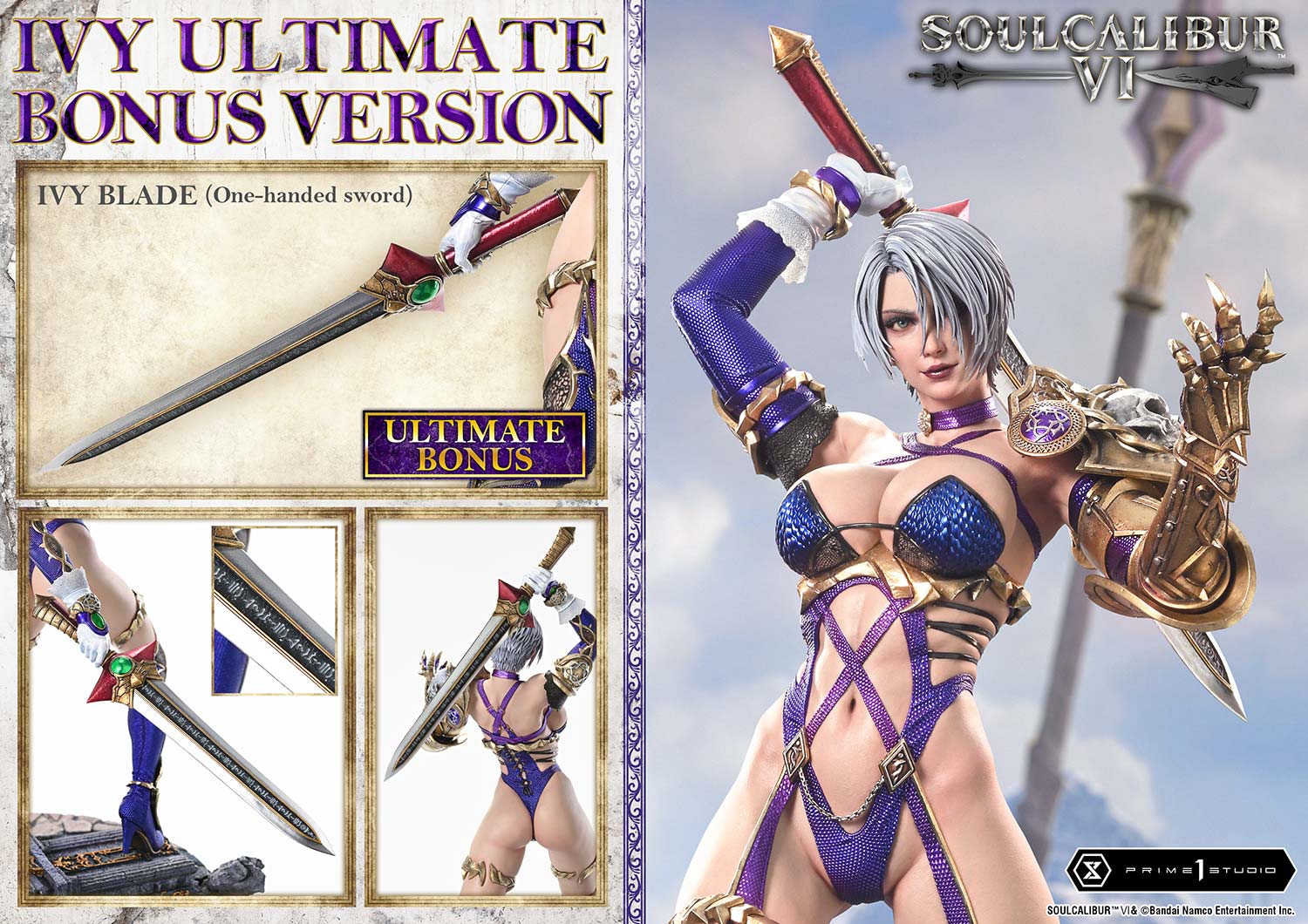 Soulcalibur VI Real Elite Masterline Ivy (Ultimate Bonus Ver.) 1/4 Scale Limited Edition Statue Gallery Image 4
