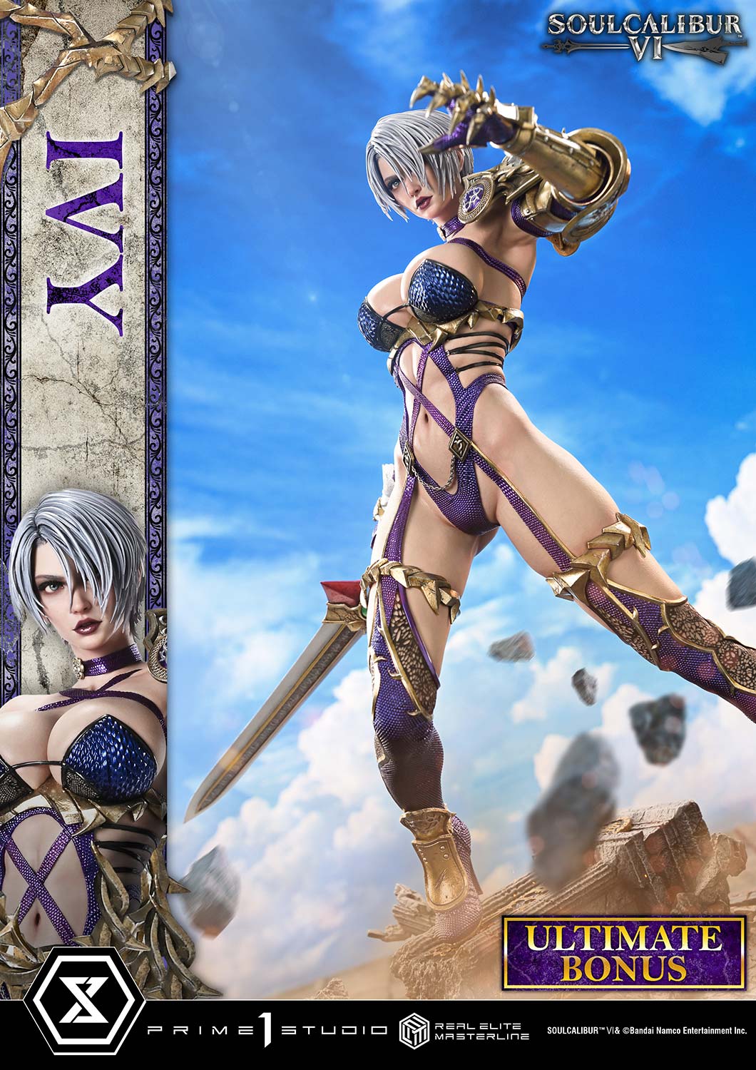 Soulcalibur VI Real Elite Masterline Ivy (Ultimate Bonus Ver.) 1/4 Scale Limited Edition Statue Gallery Image 6