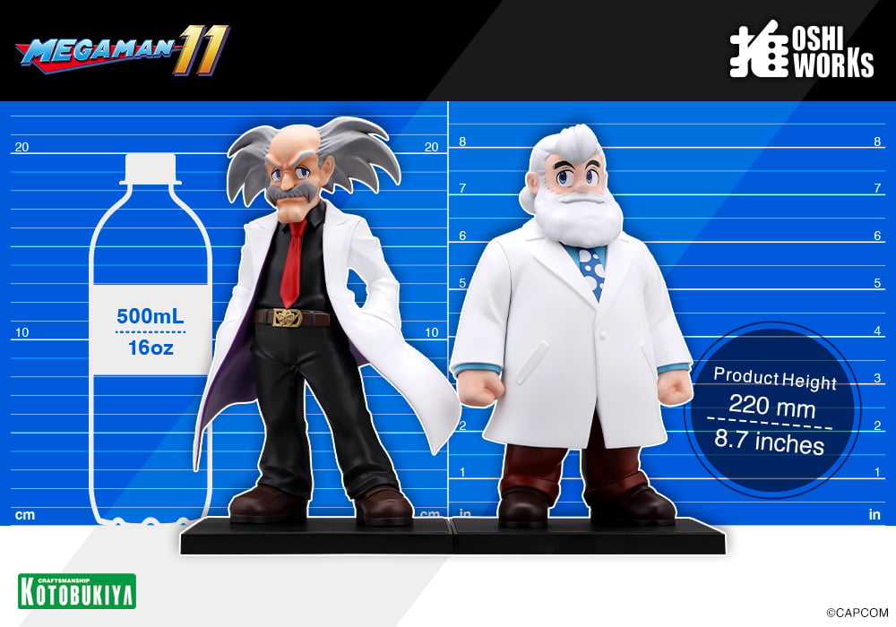 Mega Man 11 Oshi Works Dr. Wily & Dr. Light Figure Set Gallery Image 22