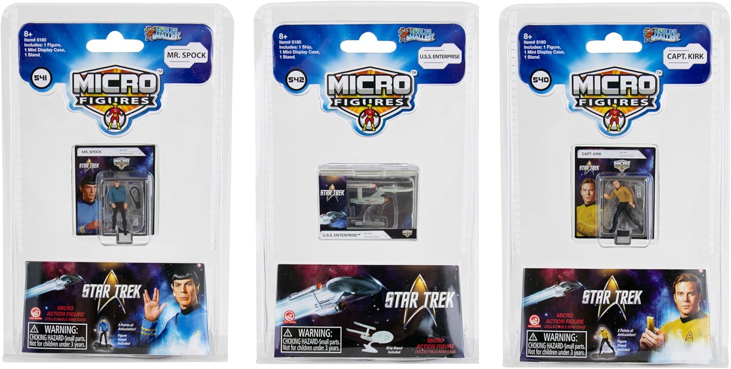 Star Trek World's Smallest Set of 3 Micro Figures Gallery Image 3