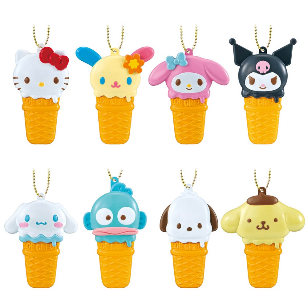 Hello Kitty & Friends Ice Creamy Box of 10 Random Keychains