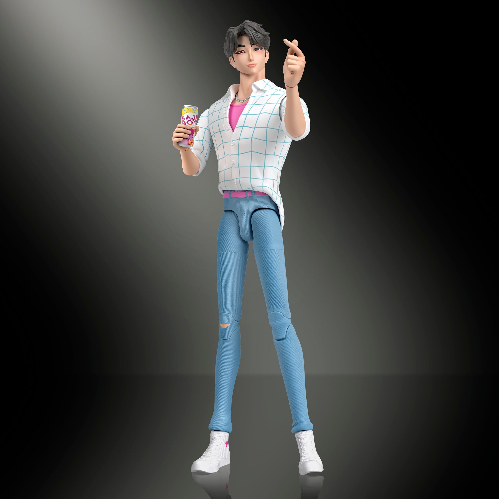 KPop Demon Hunters Saja Boys Jinu “Soda Pop" Action Figure Gallery Image 3