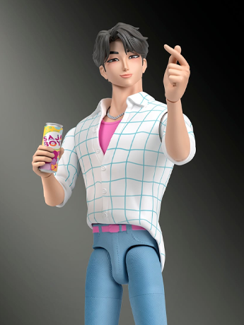 KPop Demon Hunters Saja Boys Jinu “Soda Pop" Action Figure Gallery Image 2