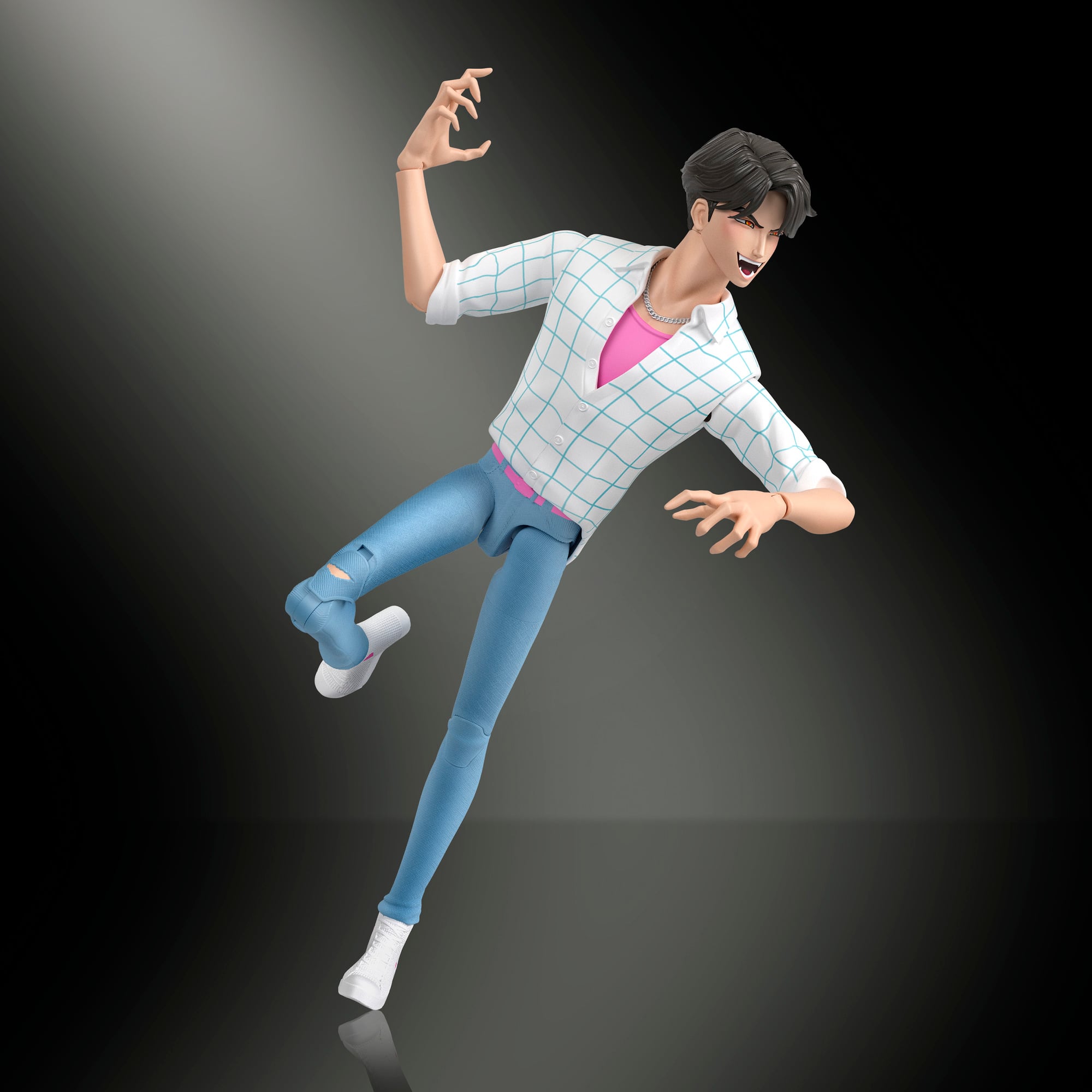 KPop Demon Hunters Saja Boys Jinu “Soda Pop" Action Figure Gallery Image 5