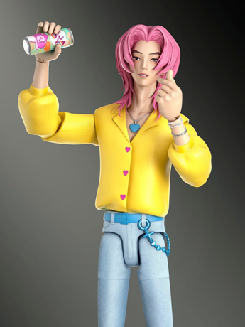 KPop Demon Hunters Saja Boys Romance “Soda Pop" Action Figure Gallery Image 2