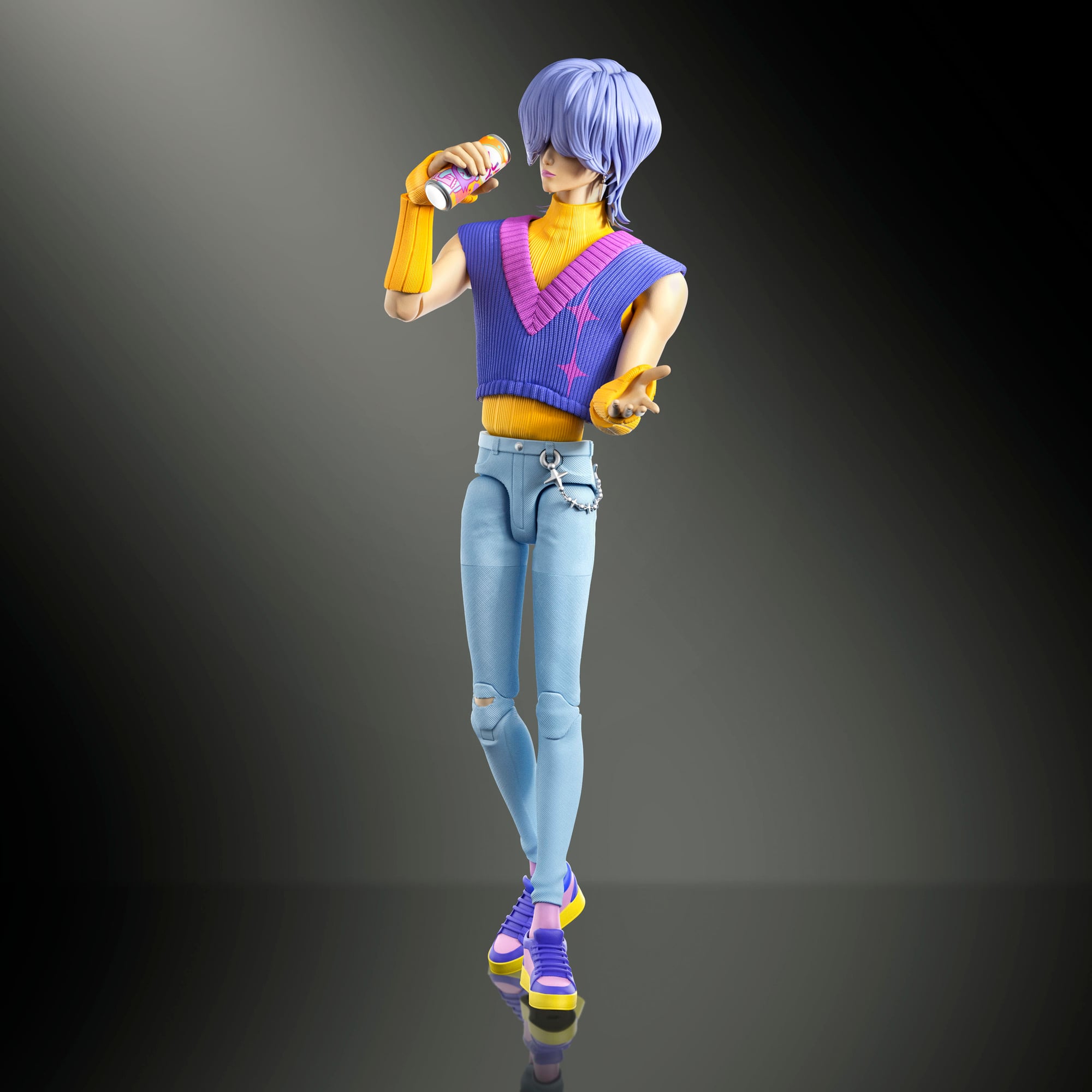 KPop Demon Hunters Saja Boys Mystery “Soda Pop" Action Figure Gallery Image 4