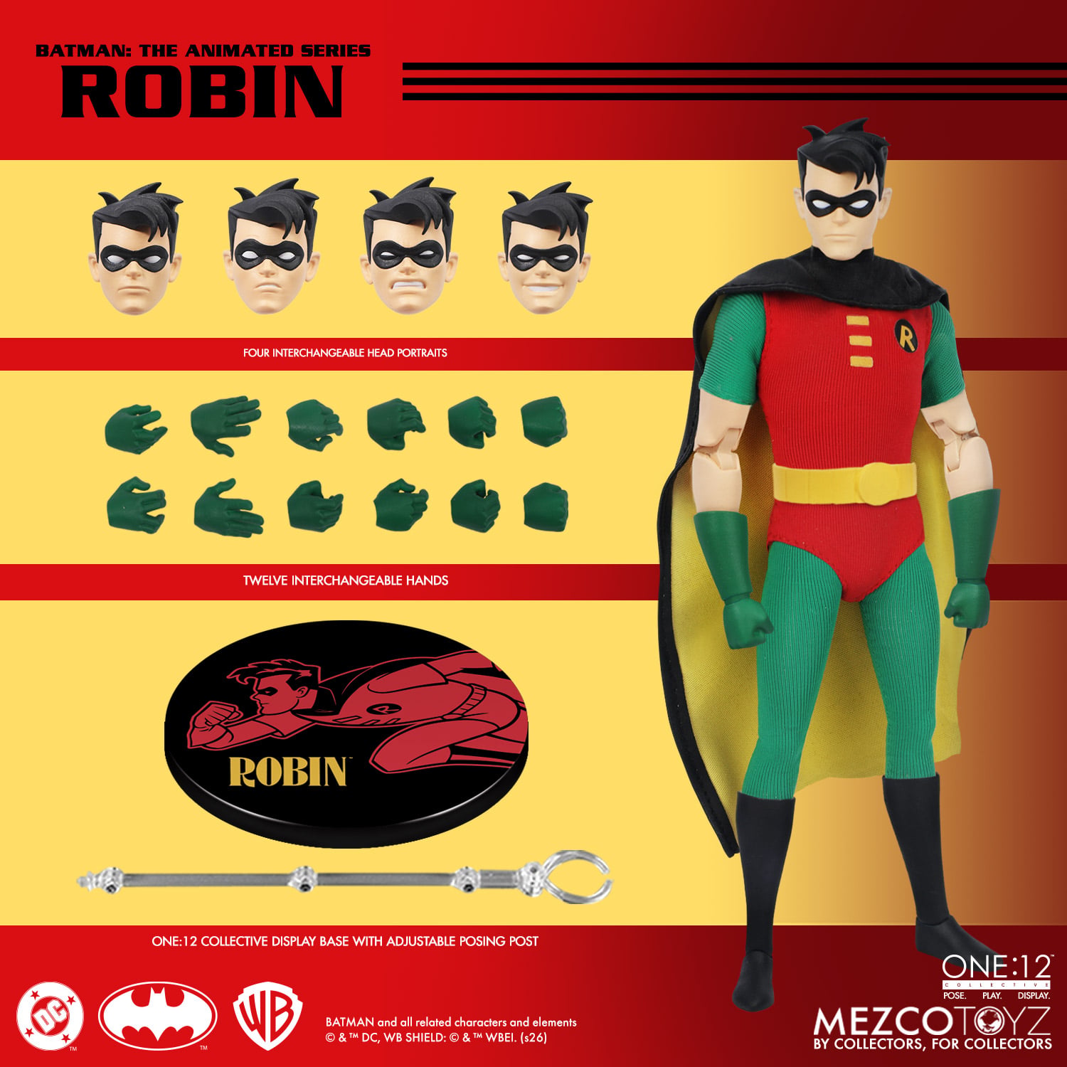 値*。様 【デザイナーズソフビ】jzl_mode×robinceramicstu Batman: The Animated Series One:12 Collective Robin Action Figure