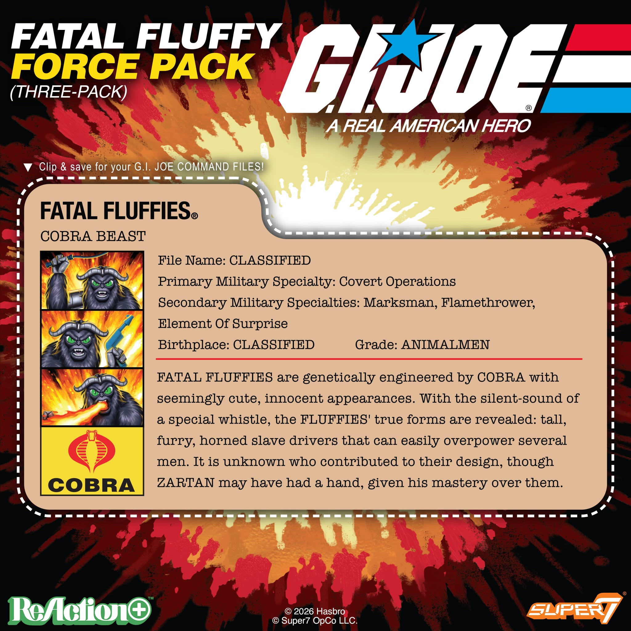 G.I. Joe ReAction+ Fatal Fluffy Force Pack BBTS Exclusive Action Figure Three-Pack Gallery Image 20