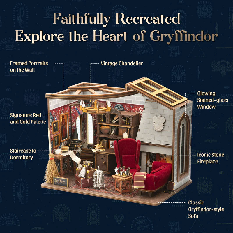 Harry Potter Gryffindor Common Room Craft Kit Set Gallery Image 5