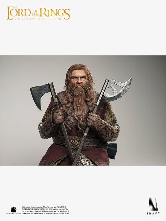 The Lord of the Rings: The Fellowship of the Ring InArt Gimli 1/6 Scale Action Figure Gallery Image 18