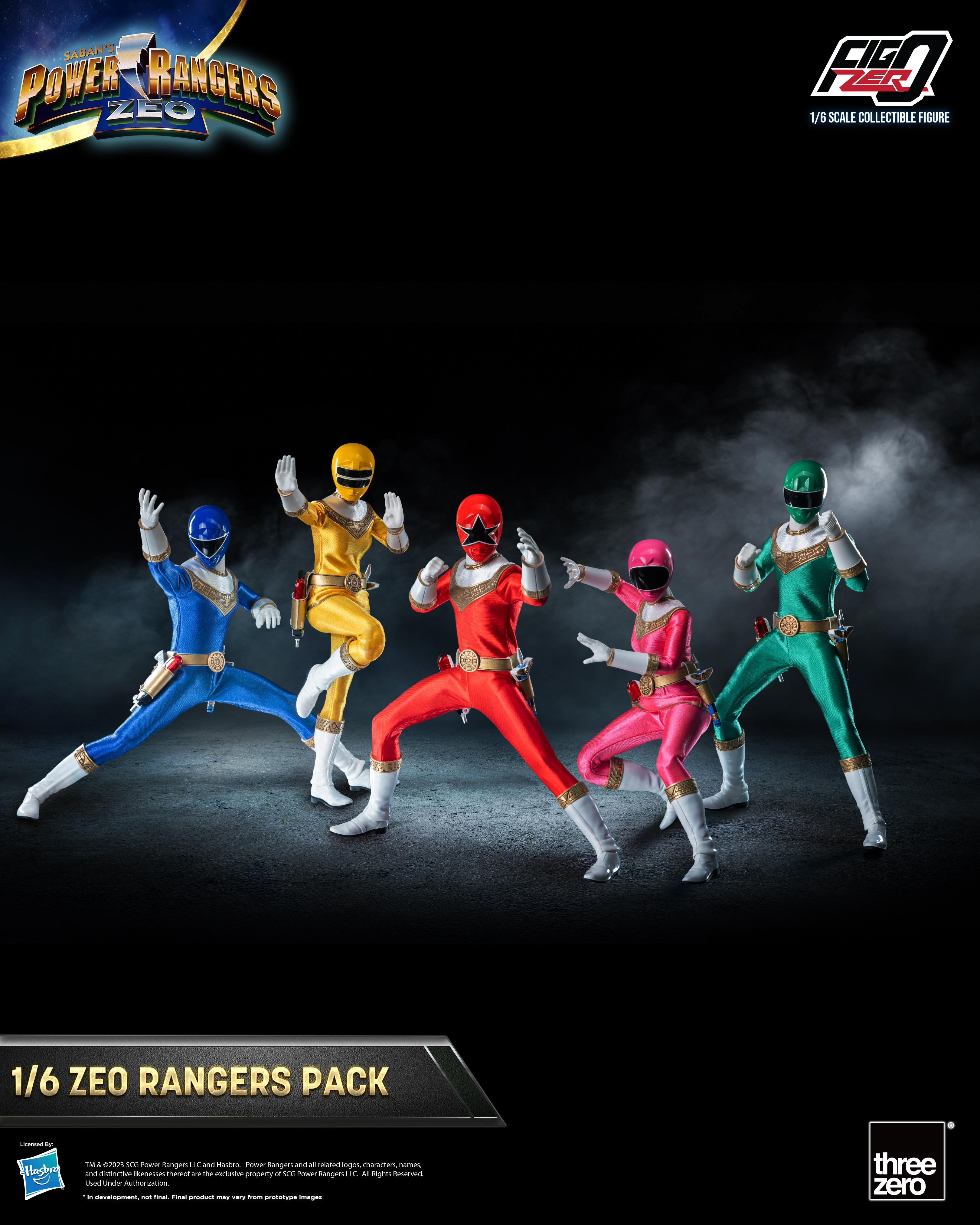 Power Rangers Zeo FigZero Zeo Rangers 1/6 Scale Figure 5-Pack (Reissue) Gallery Image 9