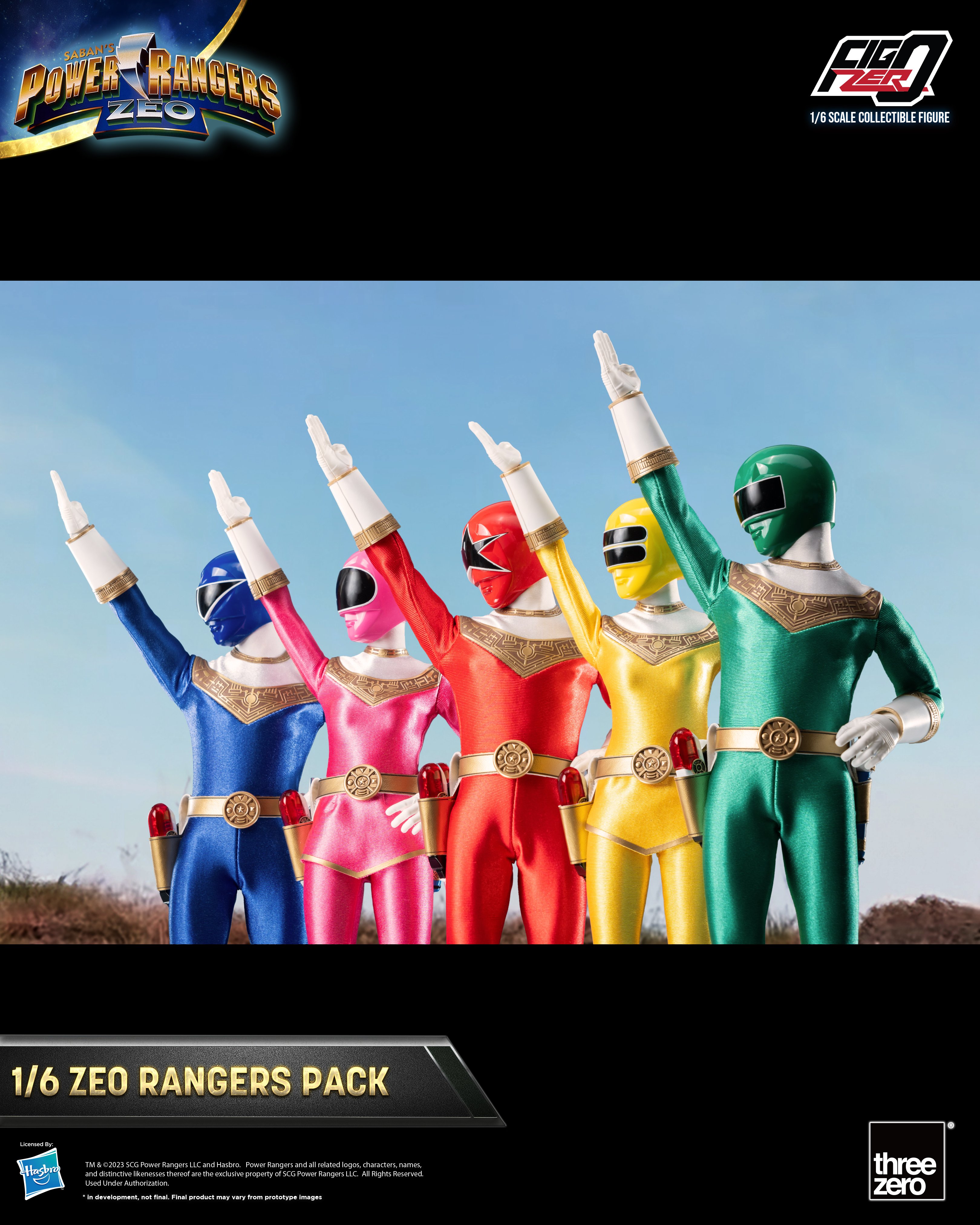 Power Rangers Zeo FigZero Zeo Rangers 1/6 Scale Figure 5-Pack (Reissue) Gallery Image 8