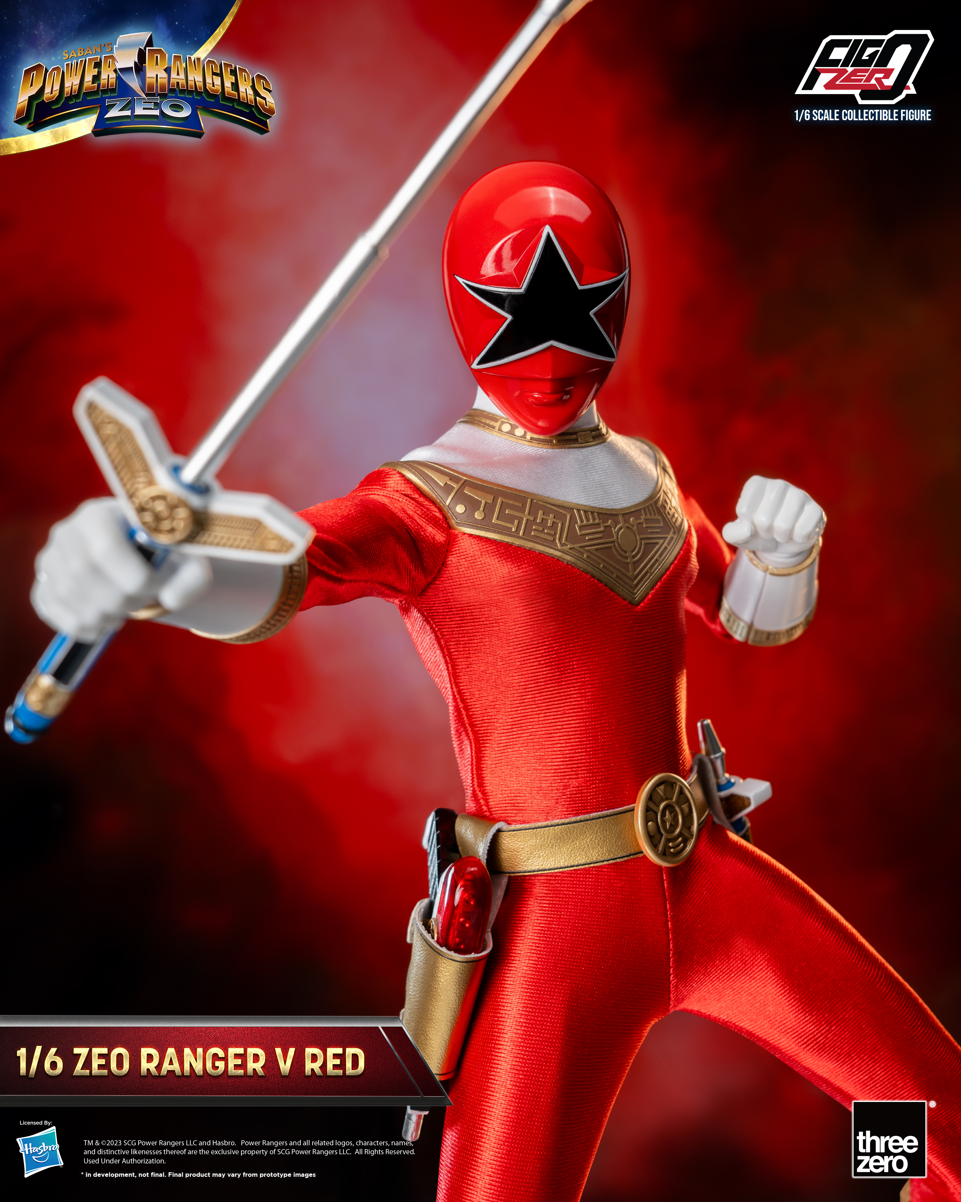 Power Rangers Zeo FigZero Zeo Ranger V Red 1/6 Scale Figure (Reissue) Gallery Image 9