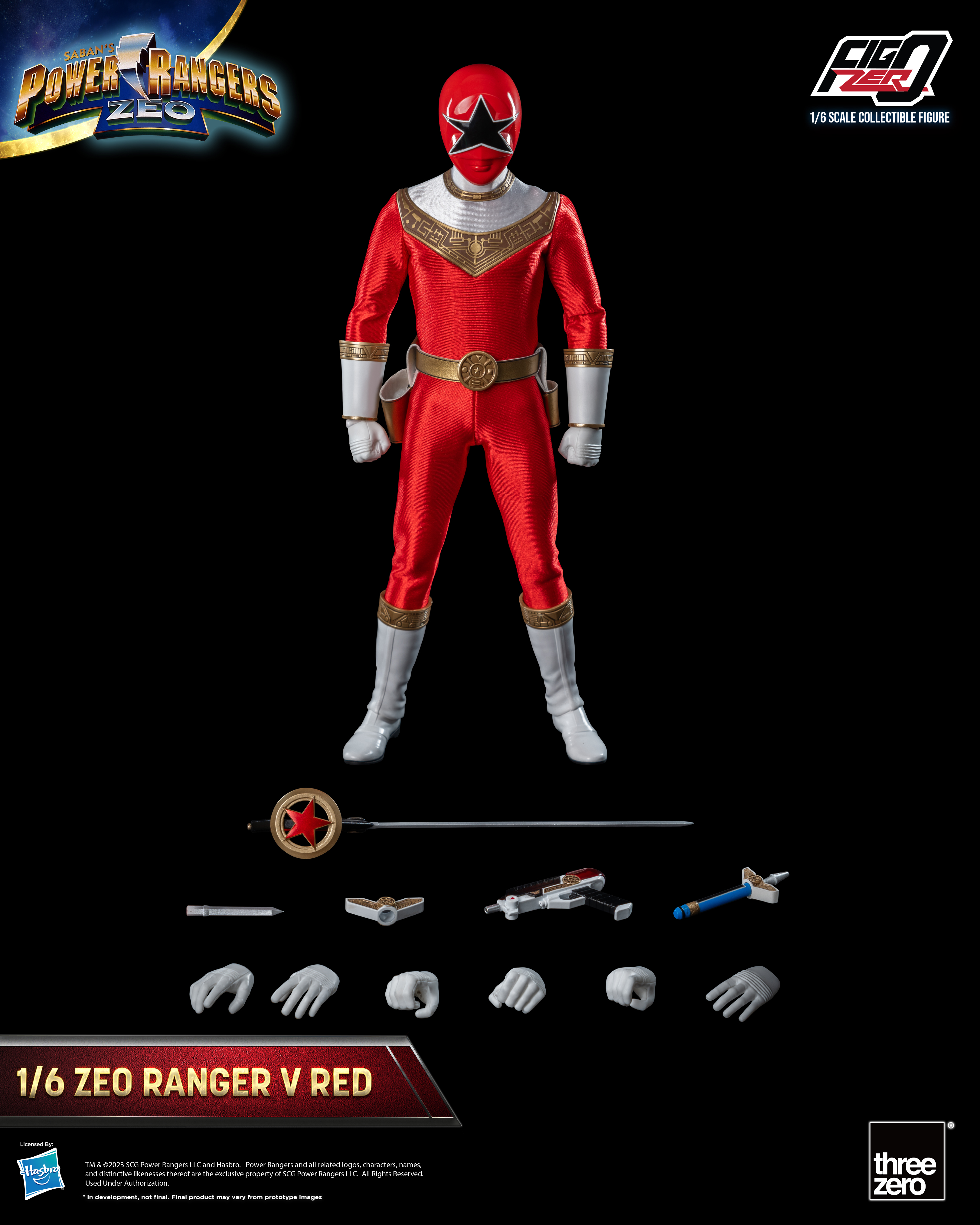 Power Rangers Zeo FigZero Zeo Ranger V Red 1/6 Scale Figure (Reissue) Gallery Image 12