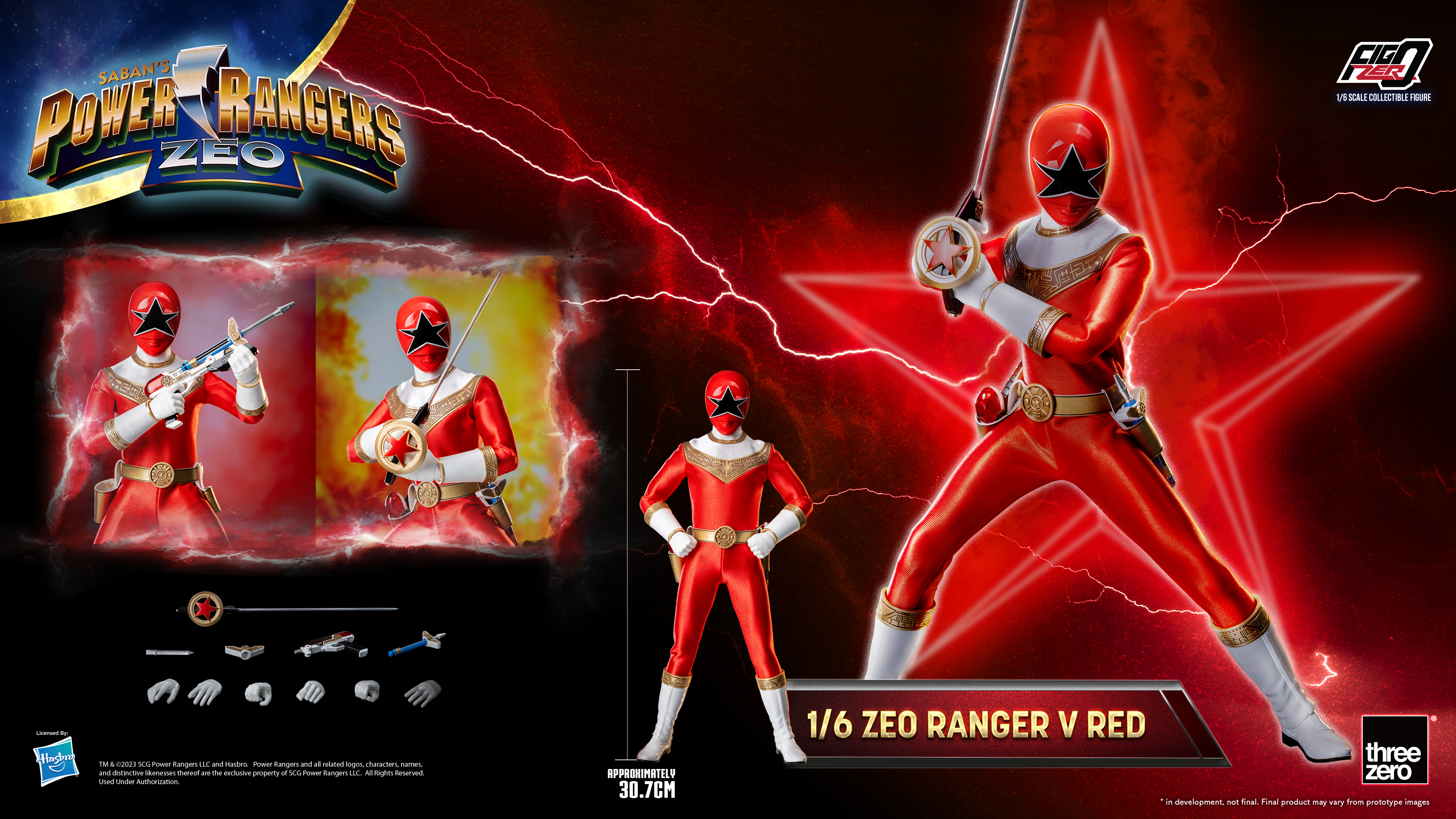 Power Rangers Zeo FigZero Zeo Ranger V Red 1/6 Scale Figure (Reissue) Gallery Image 13