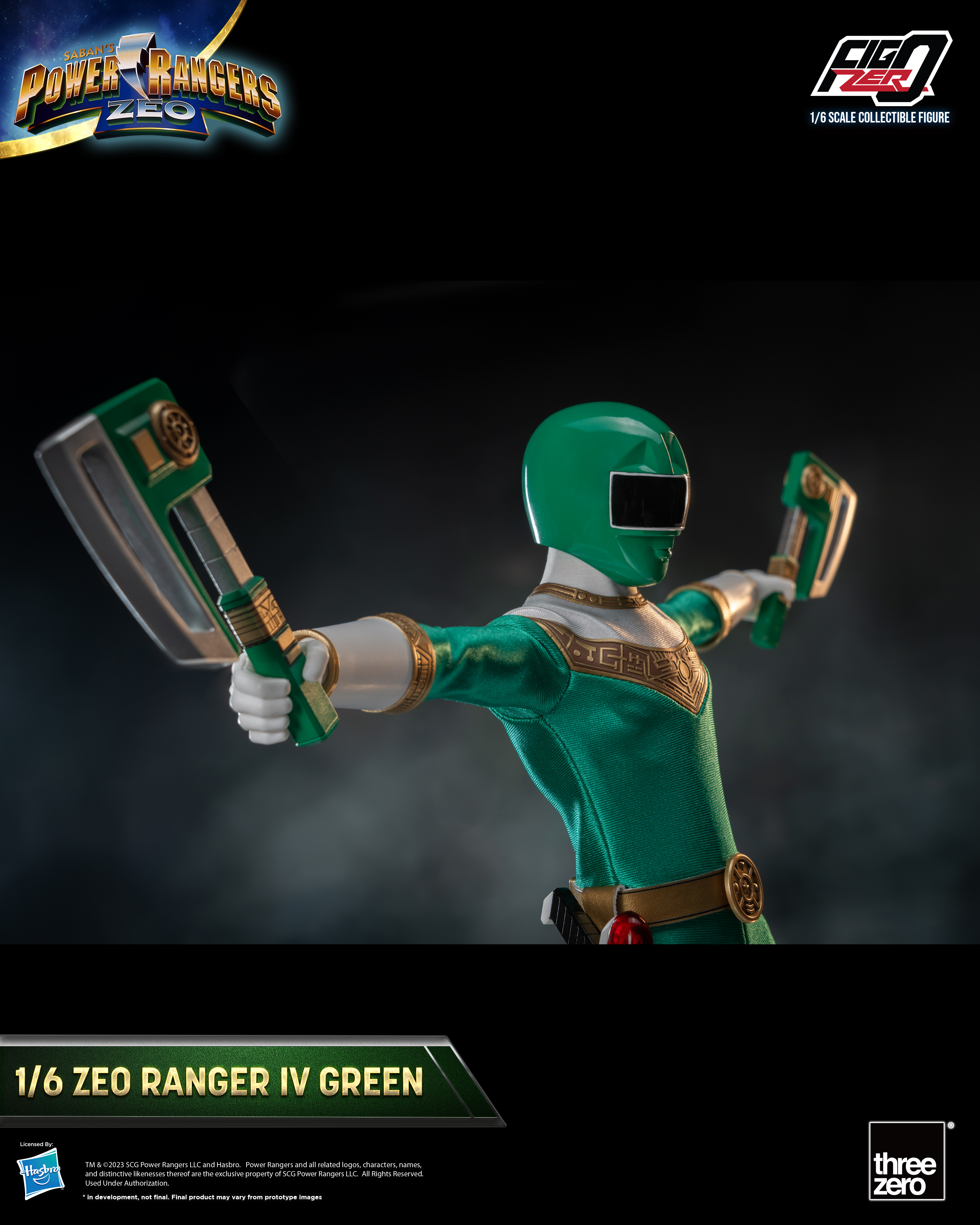 Power Rangers Zeo FigZero Zeo Ranger IV Green 1/6 Scale Figure (Reissue) Gallery Image 11