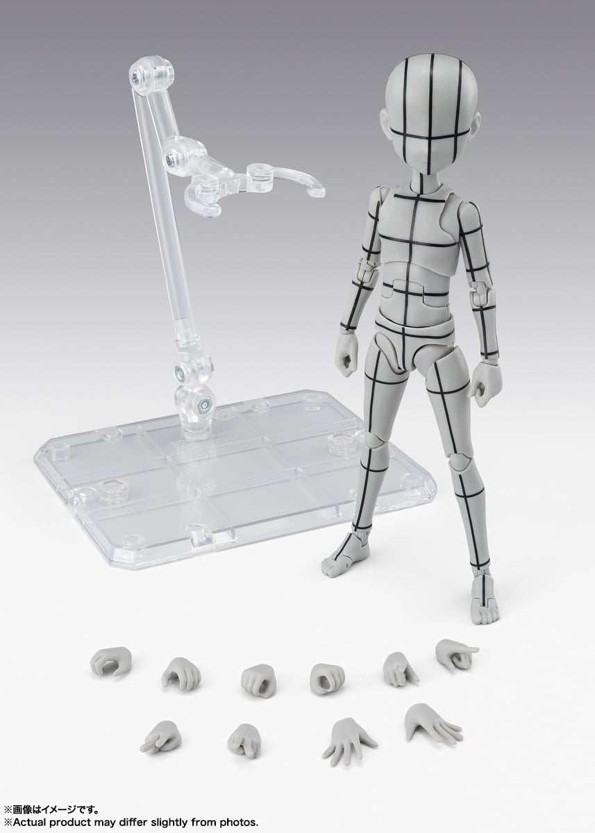 S.H.Figuarts Body-kun Ken Sugimori Edition (Wireframe Gray Color Ver.) Action Figure Gallery Image 8
