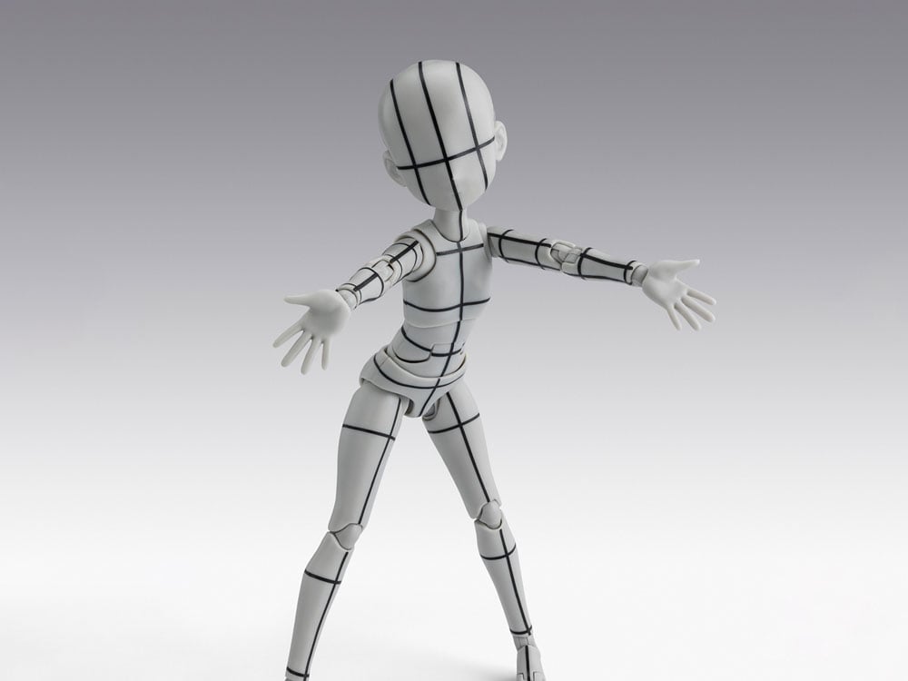 S.H.Figuarts Body-chan Ken Sugimori Edition (Wireframe Gray Color Ver.) Action Figure Gallery Image 1