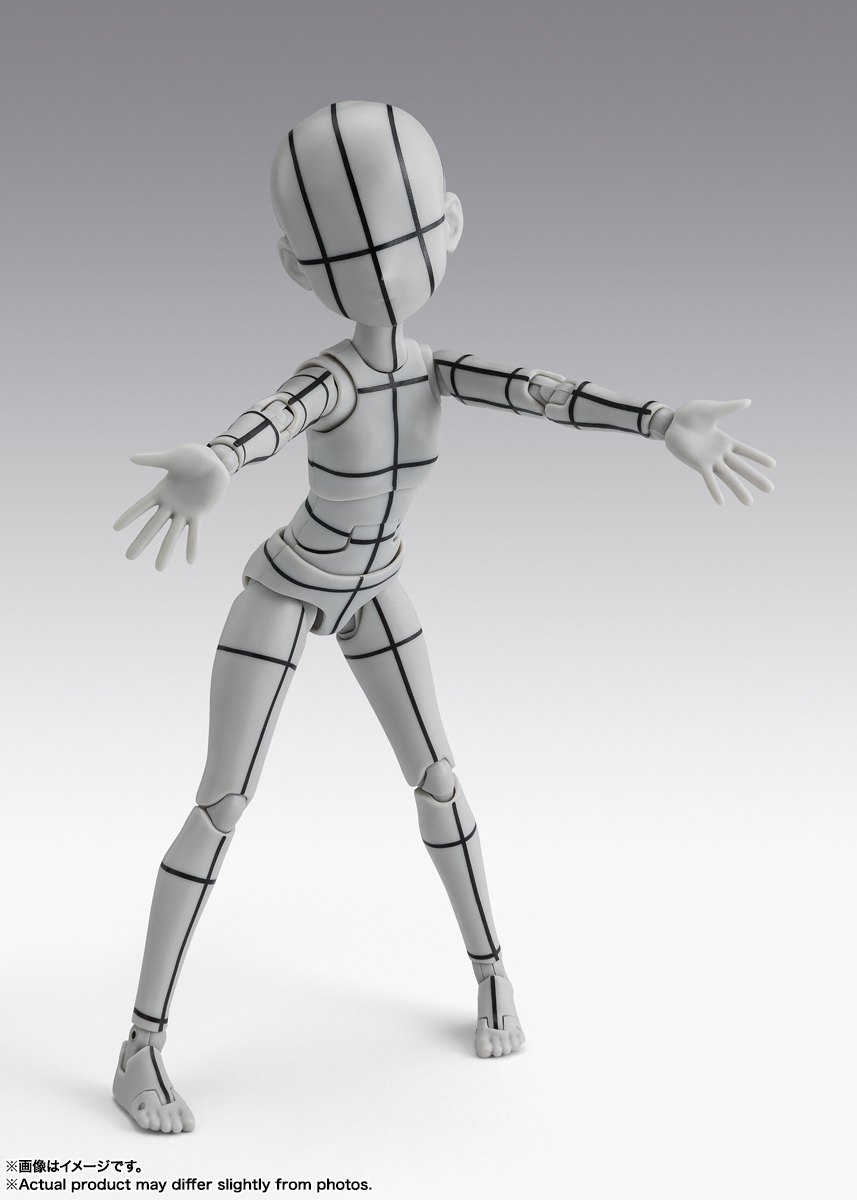 S.H.Figuarts Body-chan Ken Sugimori Edition (Wireframe Gray Color Ver.) Action Figure Gallery Image 4