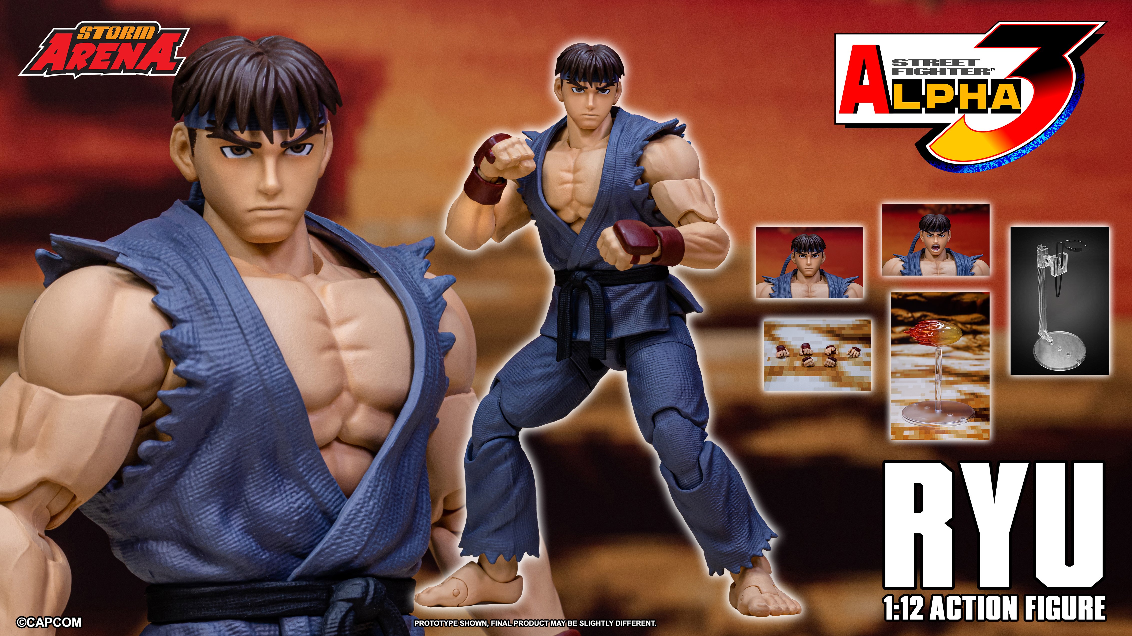 Street Fighter Alpha 3 Storm Arena Ryu (Black Ver.) 1/12 Scale