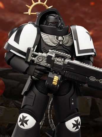Warhammer 40,000: Space Marine 2 Black Templars Heavy Intercessor with Heavy Bolt Rifle and Bolt Pistol (Game Edition) 1/18 Scale Action Figure Gallery Image 2