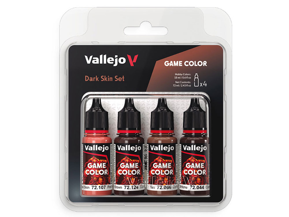 Vallejo Game Color: Dark Skin Color Paint Set Gallery Image 1